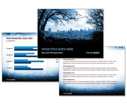 PowerPoint Vorlage Vorschau: Blau