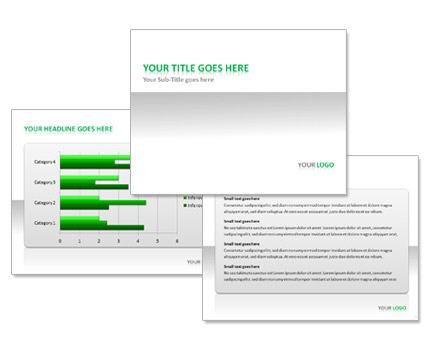 PowerPoint Vorlage Vorschau: Gruen