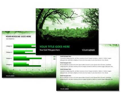 PowerPoint Vorlage Vorschau: Gruen
